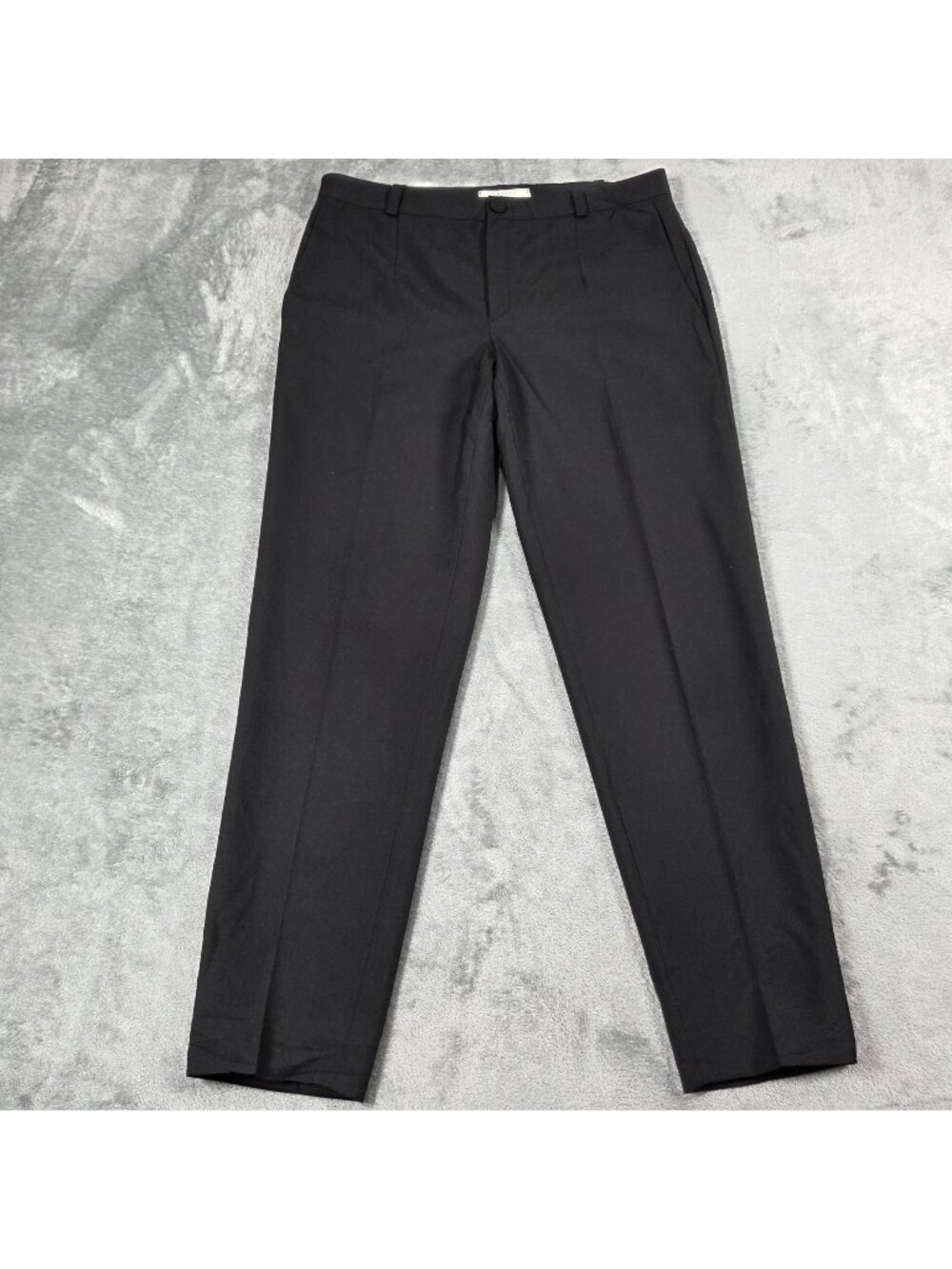 Lanvin Pants Womens M EU 38 Black Wool Blend Lightweight Quiet Luxury Trousers
